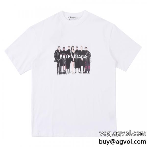 最新先取りおしゃれなロゴ入り清潔感で洗練されbalenciaga偽物 ブランド 販売半袖Tシャツ