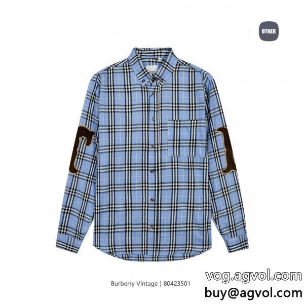 コピー ブランドBURBERRY王道コンビ大人の華やかさを演出長袖シャツ