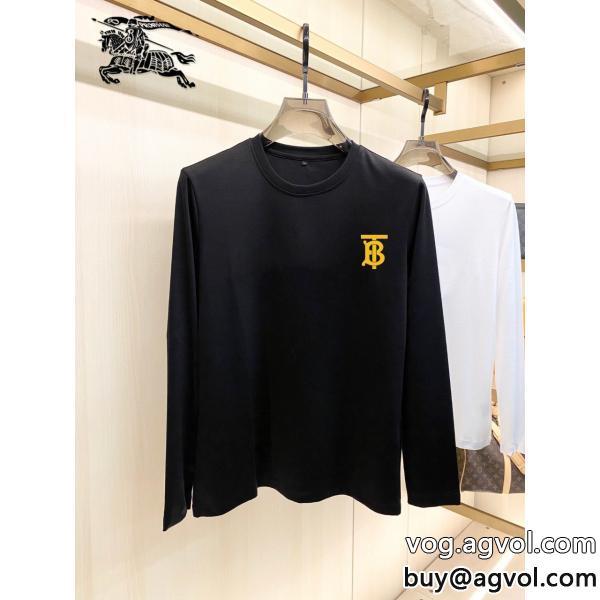 コピー 通販長袖TシャツBURBERRY清涼感あるカジュアルスタイルを綺麗に