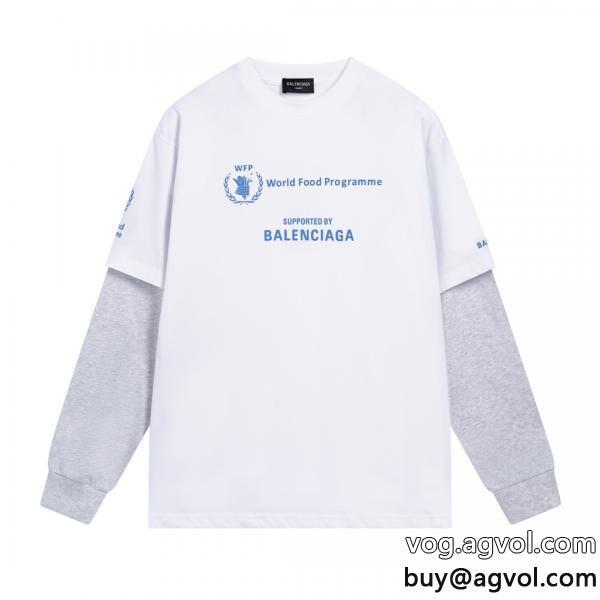 balenciagaスーパー コピー ブランド 通販2026のトレンドアイテム海外限定長袖Tシャツ