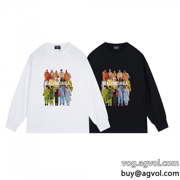 上質な素材今っぽいトレンドブランド コピー 販売balenciaga長袖Tシャツ