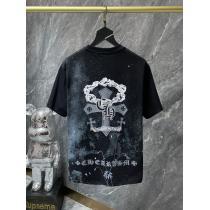 偽 ブランド 2026トレンド感満載なアイテム相性抜群のコンビ半袖TシャツCHROME HEARTS