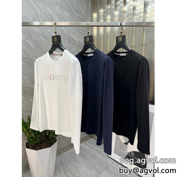 激安 ブランド長袖Tシャツ春の新生活華やかムードを演出してMONCLER