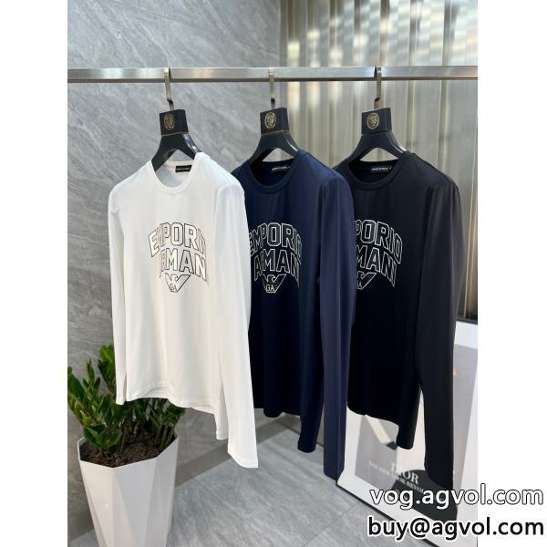 コピー ブランド 通販 安心長袖TシャツARMANI上質感快適な着心地