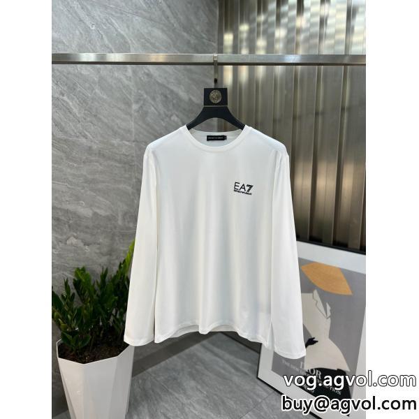 ARMANI入荷予定爽やかすぎない大人の印象にコピー ブランド長袖Tシャツ