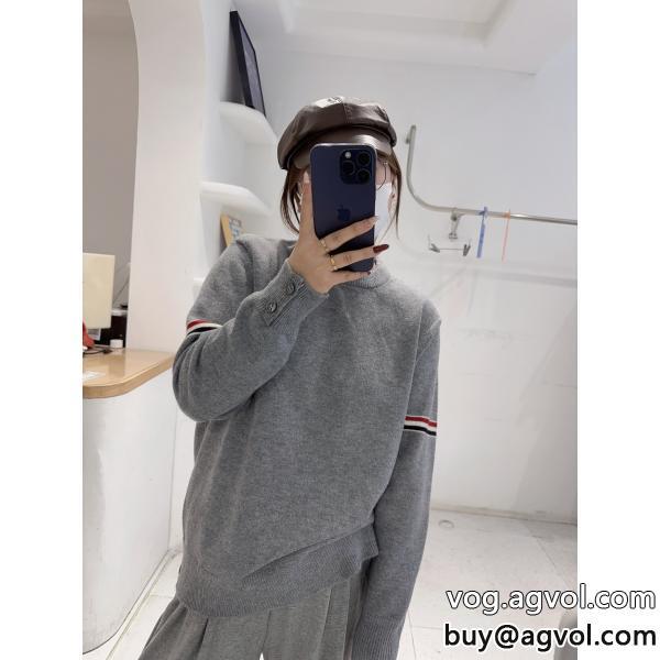 偽物 ブランド ショップ夏らしい爽やかさ今年もトレンドセーターTHOM BROWNE