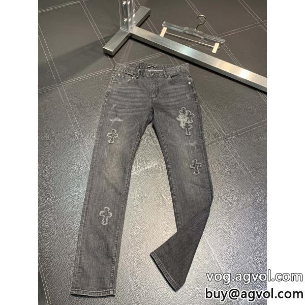 ブランド 品 激安 通販ゆったりシルエットオシャレな印象にジーンズCHROME HEARTS