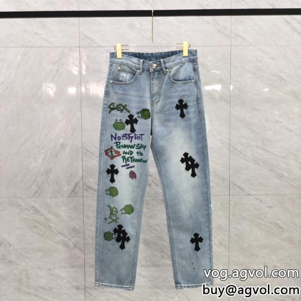 夏の大人カジュアル華やかな印象ブランド コピー 安心ジーンズCHROME HEARTS