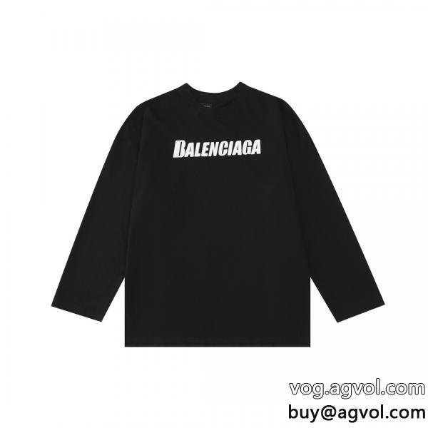 balenciagaブランド フェイク長袖Tシャツヴィンテージ感SS23注目スタイル