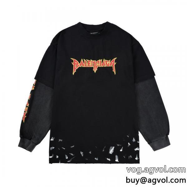 長袖Tシャツbalenciaga完売間近今年らしい優秀アイテム偽物 ブランド 販売