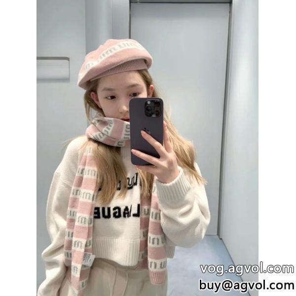 マフラー洗練されたスタイル大人の余裕が漂うMIUMIUブランド コピー s 級