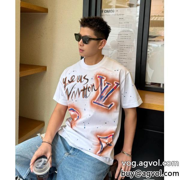 リラックス感急上昇優しげな高級人気色偽 ブランド半袖TシャツLOUIS VUITTON
