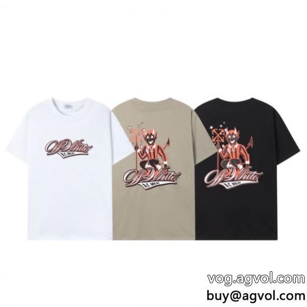 今年流大人っぽさ最新話題沸騰中オフホワイト半袖Tシャツブランド コピー 販売