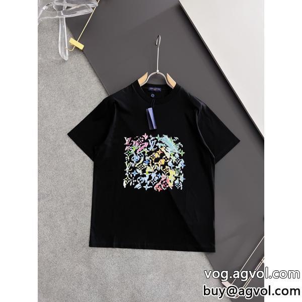 LOUIS VUITTONきれいめ上品に軽やかな印象ブランド コピー 着払い半袖Tシャツ