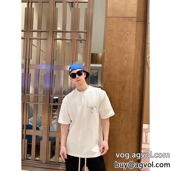PRADAリッチな印象に素敵デザイン未入荷ブランドコピー 商品 販売半袖Tシャツ