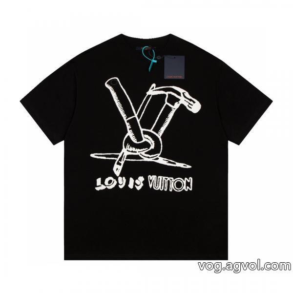 LOUIS VUITTON偽 ブランド半袖Tシャツ欲しい可愛く新鮮特に注目したい