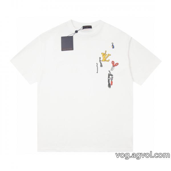 上品で優しい雰囲気に抜け感や着心地重視半袖Tシャツスーパー コピー 安心LOUIS VUITTON