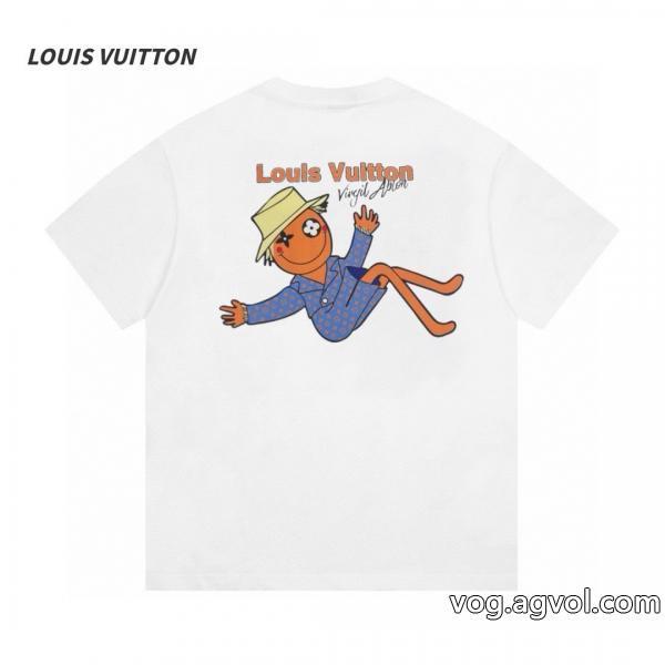 LOUIS VUITTONコピー ブランド半袖Tシャツシンプルなデザイン先行販売