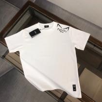 都会的な印象のスタイル大胆なカジュアルダウンフェンディ偽 ブランド半袖Tシャツ