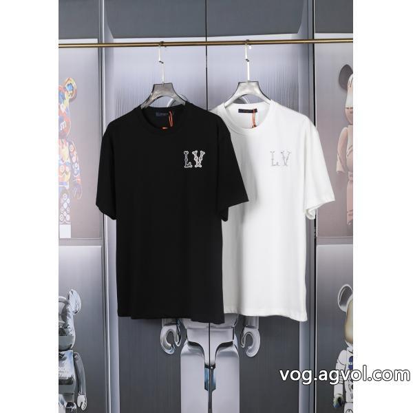 夏の最新ファッション販路限定モデル偽物 ブランド半袖Tシャツルイ ヴィトン