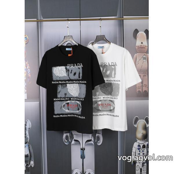 ユニセックススタイルギフトＯＫ半袖Tシャツ偽物 ブランド 激安PRADA