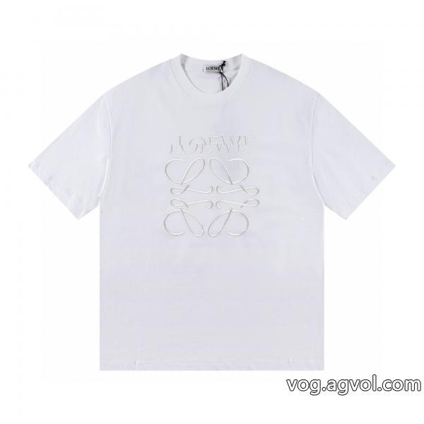 LOEWE半袖Tシャツ高品質素材抜け感のある夏着物ブランド コピー 販売 