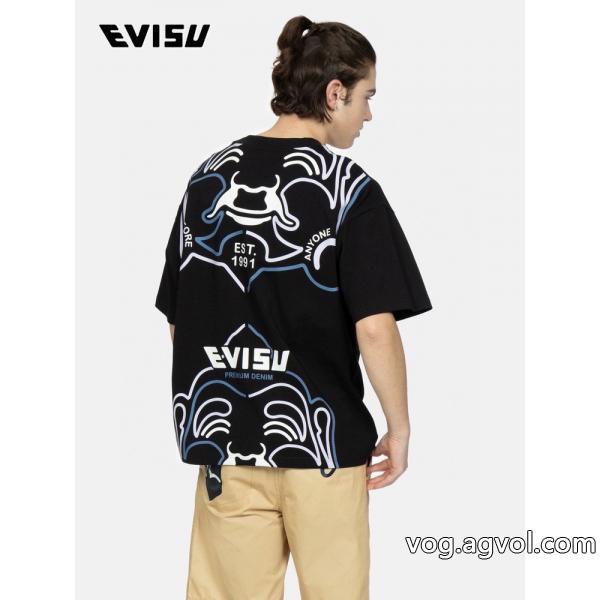 EVISUコピー ブランド半袖Tシャツ限定版プリント完売必至