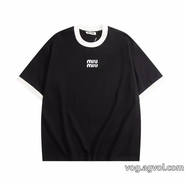 半袖Tシャツ偽 ブランド 大人OK2026SS希少なアイテムMIUMIU