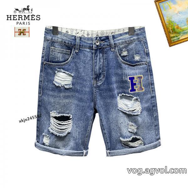 HERMESジーンズ半ズボン通販 ブランド完売間近今季トレンドの限定アイテム