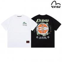 きれいめ派に上質軽やかな印象ブランド コピー  EVISU半袖Tシャツ