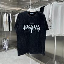 抜け感スゴイ高級感あるスタイルコピー ブランドPRADA半袖Tシャツ