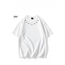 偽 ブランド 優秀なアイテム先行予約販売オフホワイト半袖Tシャツ