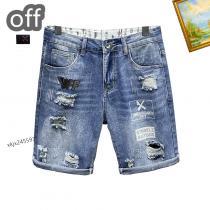 Off-Whiteブランド フェイクジーンズ半ズボンドレスアップ効果も抜群人気新商品