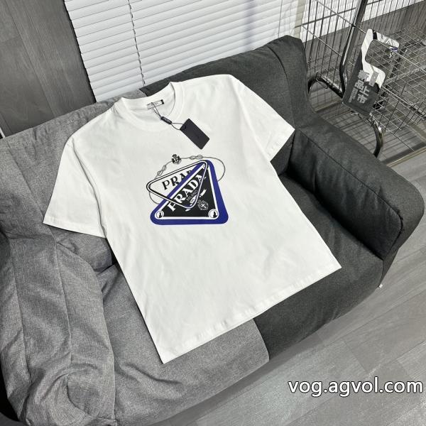韓国ファッション夏らしい品格が漂う半袖Tシャツコピー 通販PRADA