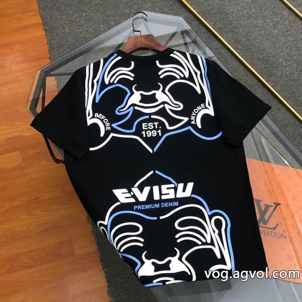 EVISU印象に残るデザインキュートな印象半袖Tシャツスーパー コピー 安心 