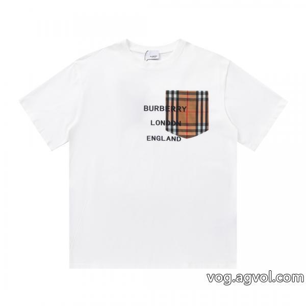 ブランド コピー 安心爽やかな色合い夏の涼しい人気新作バーバリー半袖Tシャツ