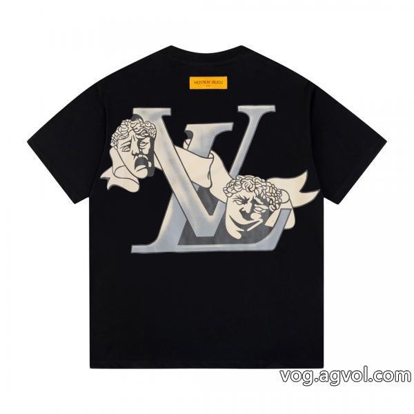 最新で完売確実今年風LOUIS VUITTONブランド フェイク半袖Tシャツ
