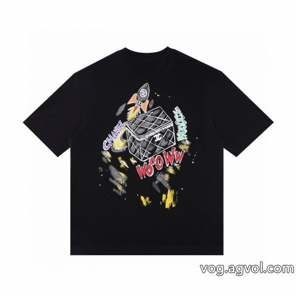 偽物 通販 CH半袖Tシャツ新作愛用セレブ多数夏の大人カジュアルスタイル