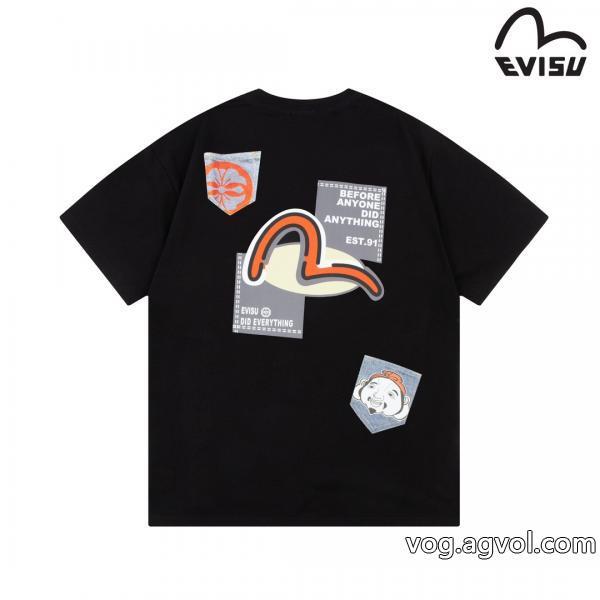 視線を集めて必需品偽 ブランド 半袖TシャツEVISU