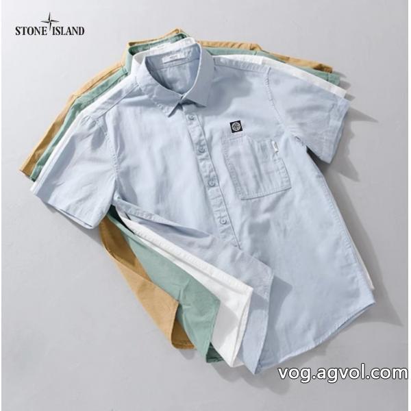 通販 ブランドStone Island半袖シャツ清潔感溢れる大人の余裕が漂う