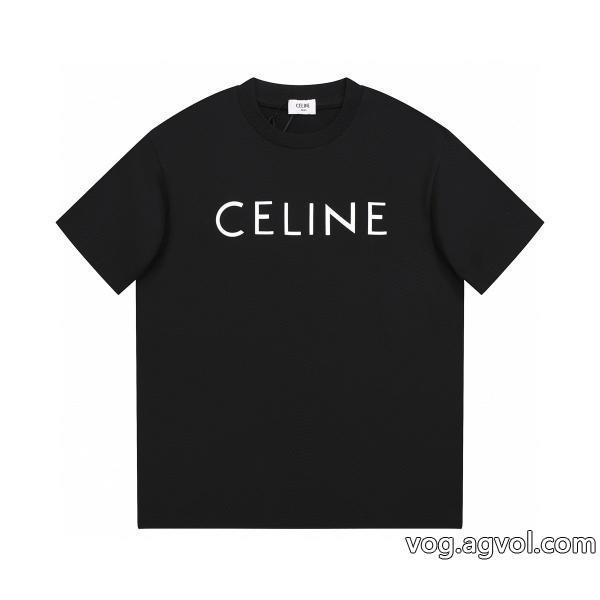 偽 ブランド 韓国ファッション上品さ漂うセリーヌ半袖Tシャツ