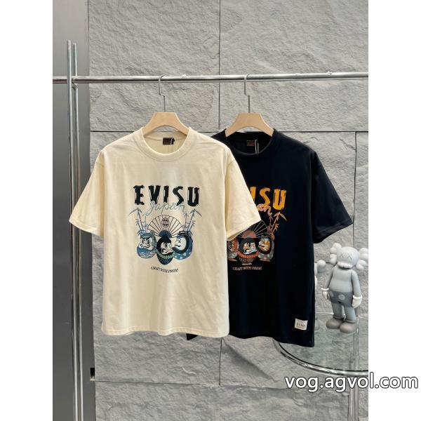 大人のこなれ感ちょっと大人の印象スーパー コピー 通販EVISU半袖Tシャツ