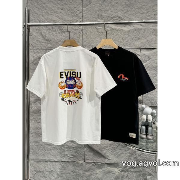 優れもの幅広く使えるブランド コピー 激安半袖TシャツEVISU