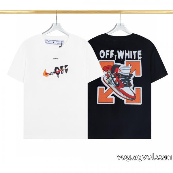 Off-White即完売素敵な夏の定番アイテム半袖Tシャツブランド コピー 優良