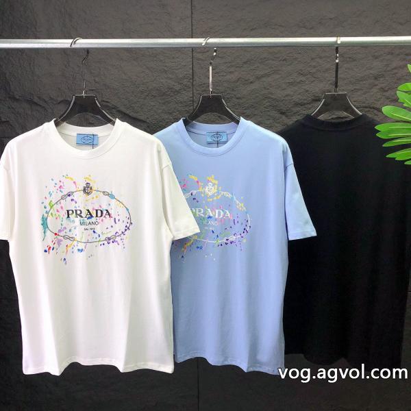 上質感快適な着心地半袖TシャツPRADAコピー 品 ブランド