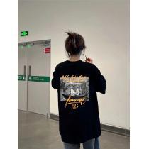 リラックス感急上昇大胆なカジュアルダウン偽 ブランド 販売半袖Tシャツステューシー