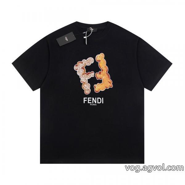 FENDIブランド コピー 販売大人着用可個性的な2026のコーディネート半袖Tシャツ