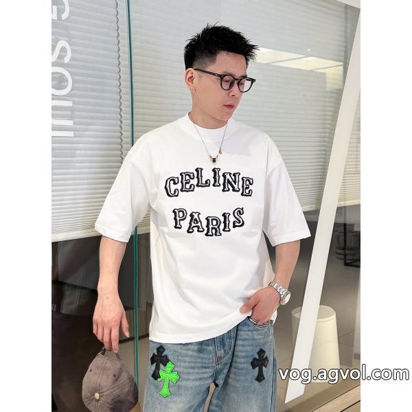 CELINEブランド スーパー コピー清涼感23AW お早目に半袖Tシャツ