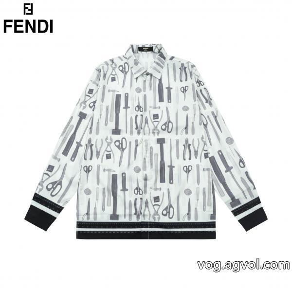上質な素材速達便発送長袖シャツスーパー コピー 品FENDI