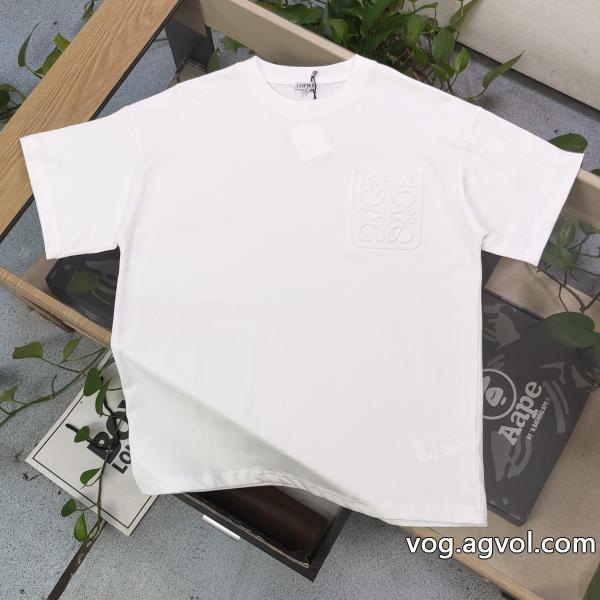 新色入荷ユニセックススタイル半袖Tシャツブランド フェイクLOEWE